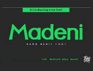 Madeni Personal Use font