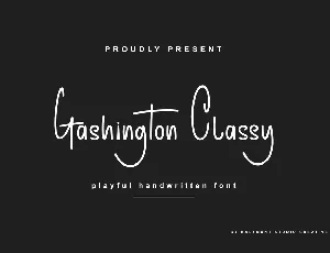 Gashington Classy font