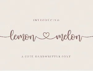 Lemon Melon font