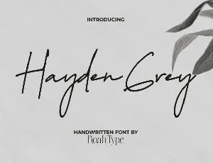 Hayden Grey Demo font