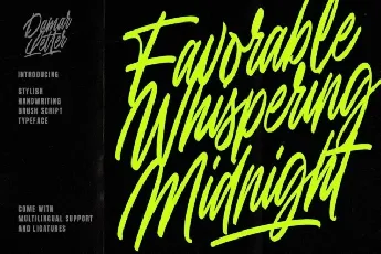 Favorable Whispering Midnight font