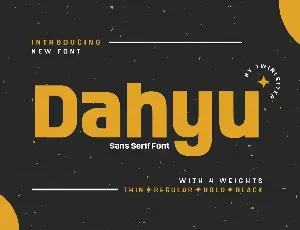 Dahyu Personal Use font