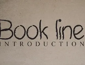 Book Line Handwritten font