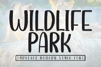 Wildlife Park Display font