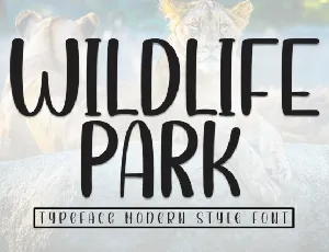 Wildlife Park Display font