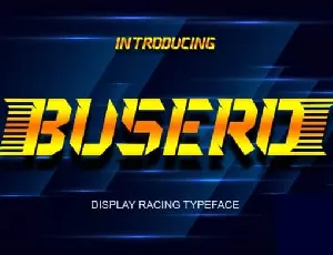 Busero Display font