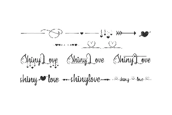 Shiny Love Demo font