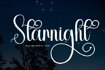 Starnight Calligraphy font