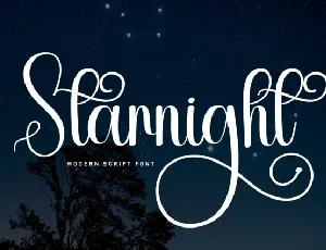 Starnight Calligraphy font