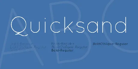 Quicksand font