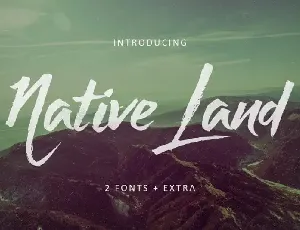 Native Land Brush font