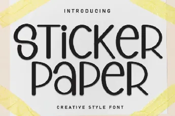 Sticker Paper Display font