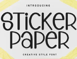 Sticker Paper Display font