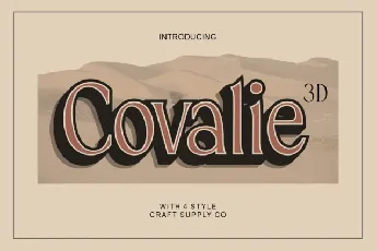 Covalie 3D font