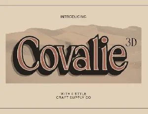 Covalie 3D font