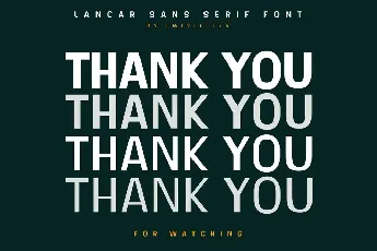 Lancar Personal Use font