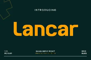 Lancar Personal Use font