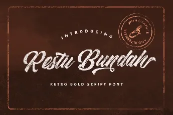 Restu Bundah Retro Script font