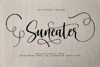 Suneater Calligraphy font