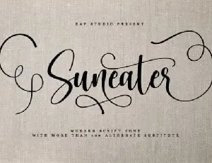 Suneater Calligraphy font