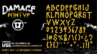 Damage font