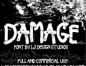 Damage font