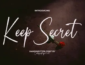 Keep Secret font