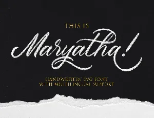 Maryatha Script font