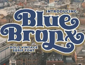 Blue Bronx font