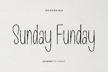 Sunday Funday font