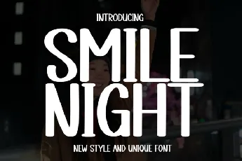 Smile Night Display font