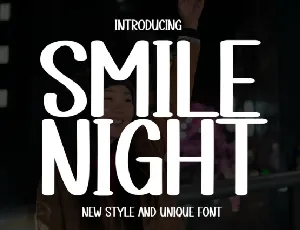 Smile Night Display font