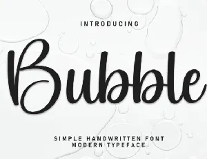 Bubble Script font