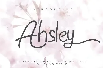 ahsley font