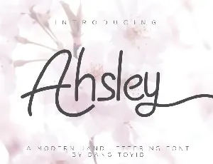 ahsley font