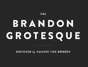 Brandon Grotesque Family font