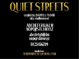 Quiet Streets font