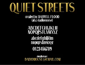 Quiet Streets font