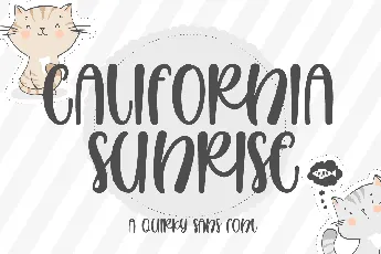 California Sunrise Personal Use font