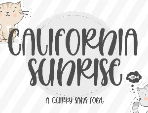 California Sunrise Personal Use font