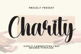 Charity Script font