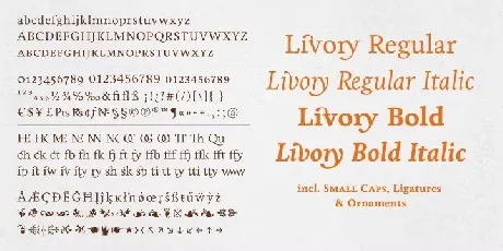 Livory Family font