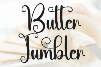 Butter Tumbler Calligraphy font