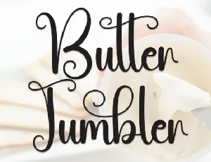 Butter Tumbler Calligraphy font