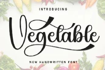 Vegetable Calligraphy font