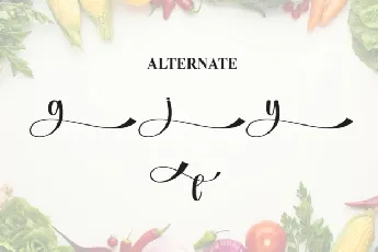 Vegetable Calligraphy font