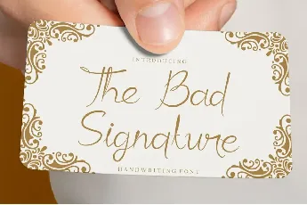 The Bad Signature font