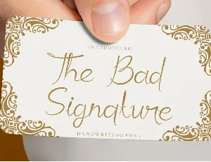 The Bad Signature font