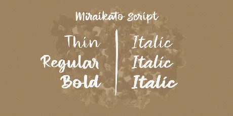 Miraikato Script PERSONAL USE font