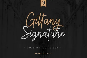 Gittany Signature font